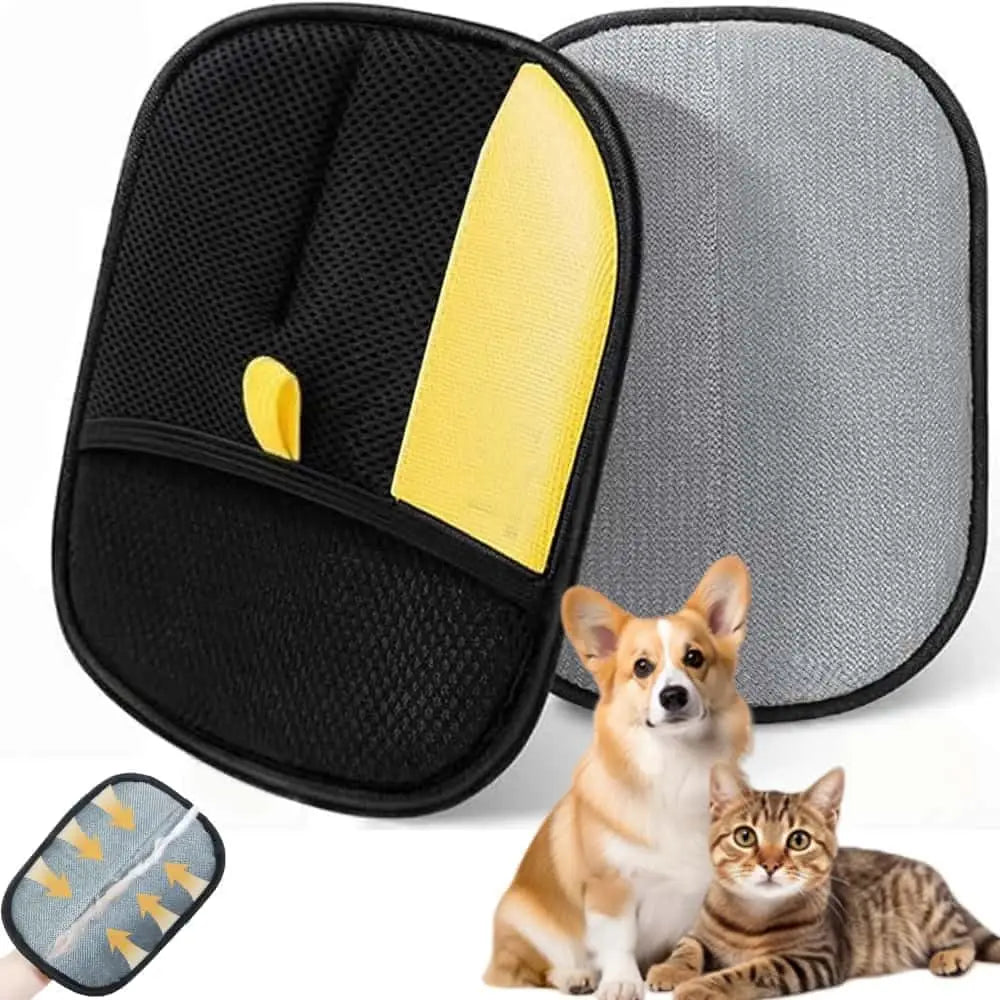 Newly Upgraded Pet Hair Removal Glove for Cats Dogs Reusable Electrostatic Cat Dog Hair Gloves Remover Tool for sofa clothes Bed