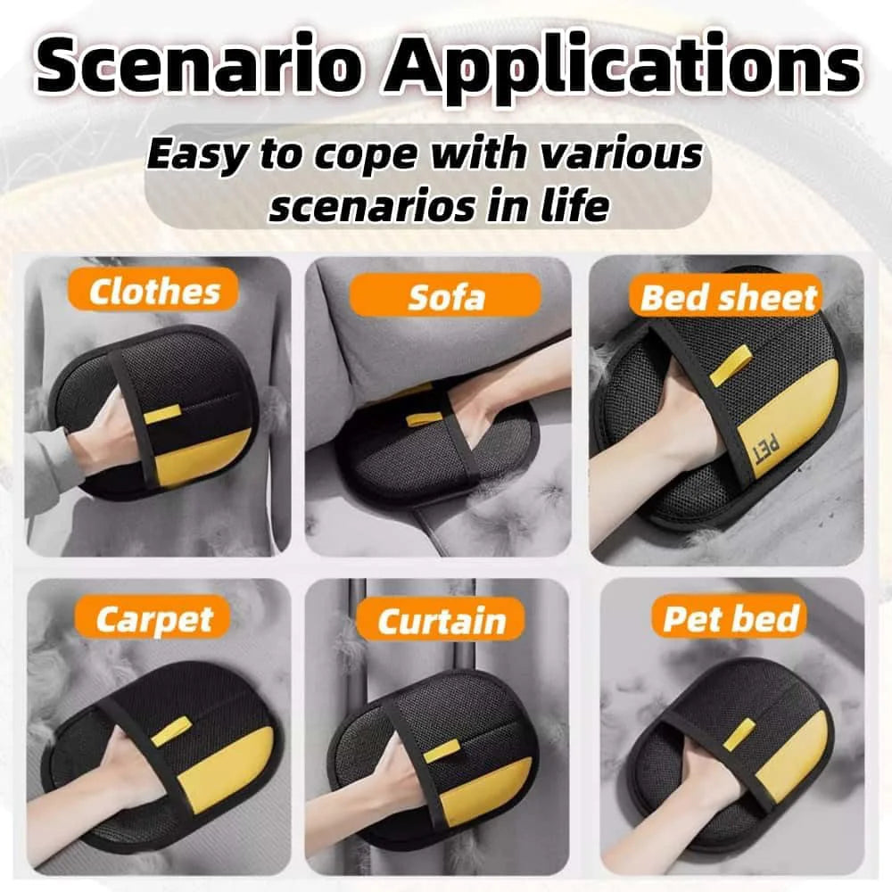 Newly Upgraded Pet Hair Removal Glove for Cats Dogs Reusable Electrostatic Cat Dog Hair Gloves Remover Tool for sofa clothes Bed