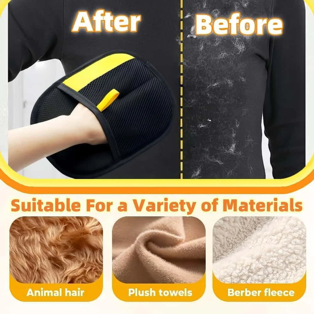 Newly Upgraded Pet Hair Removal Glove for Cats Dogs Reusable Electrostatic Cat Dog Hair Gloves Remover Tool for sofa clothes Bed